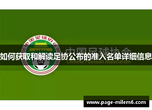 如何获取和解读足协公布的准入名单详细信息
