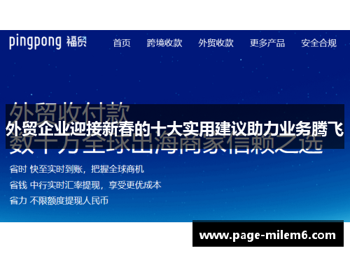 外贸企业迎接新春的十大实用建议助力业务腾飞